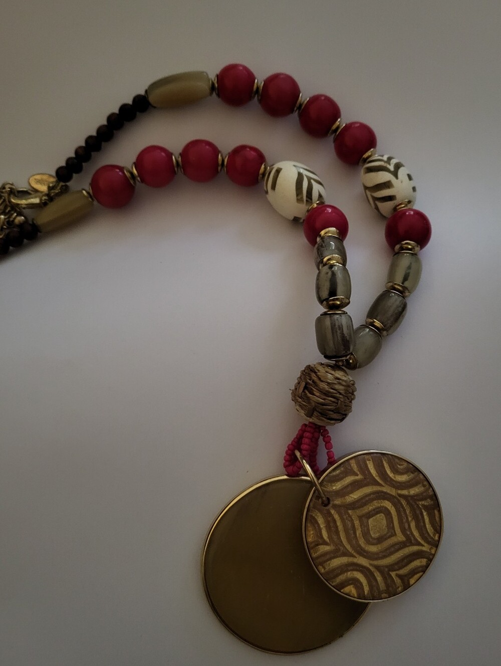 Chico's Safari Print Statement Necklace